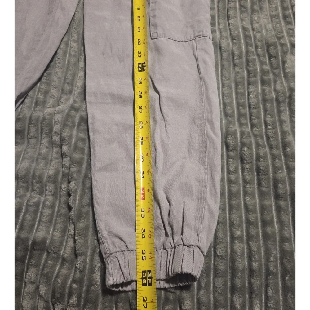 Banana Republic Linen Blend Cargo Jogger Pants Size S Oatmeal Taupe Minimalist